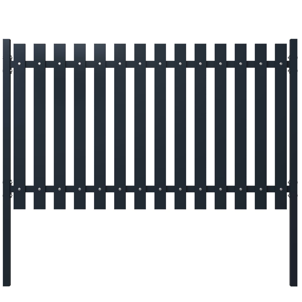 vidaXL Fence Panel Anthracite 174.5x100 cm Powder-coated Steel