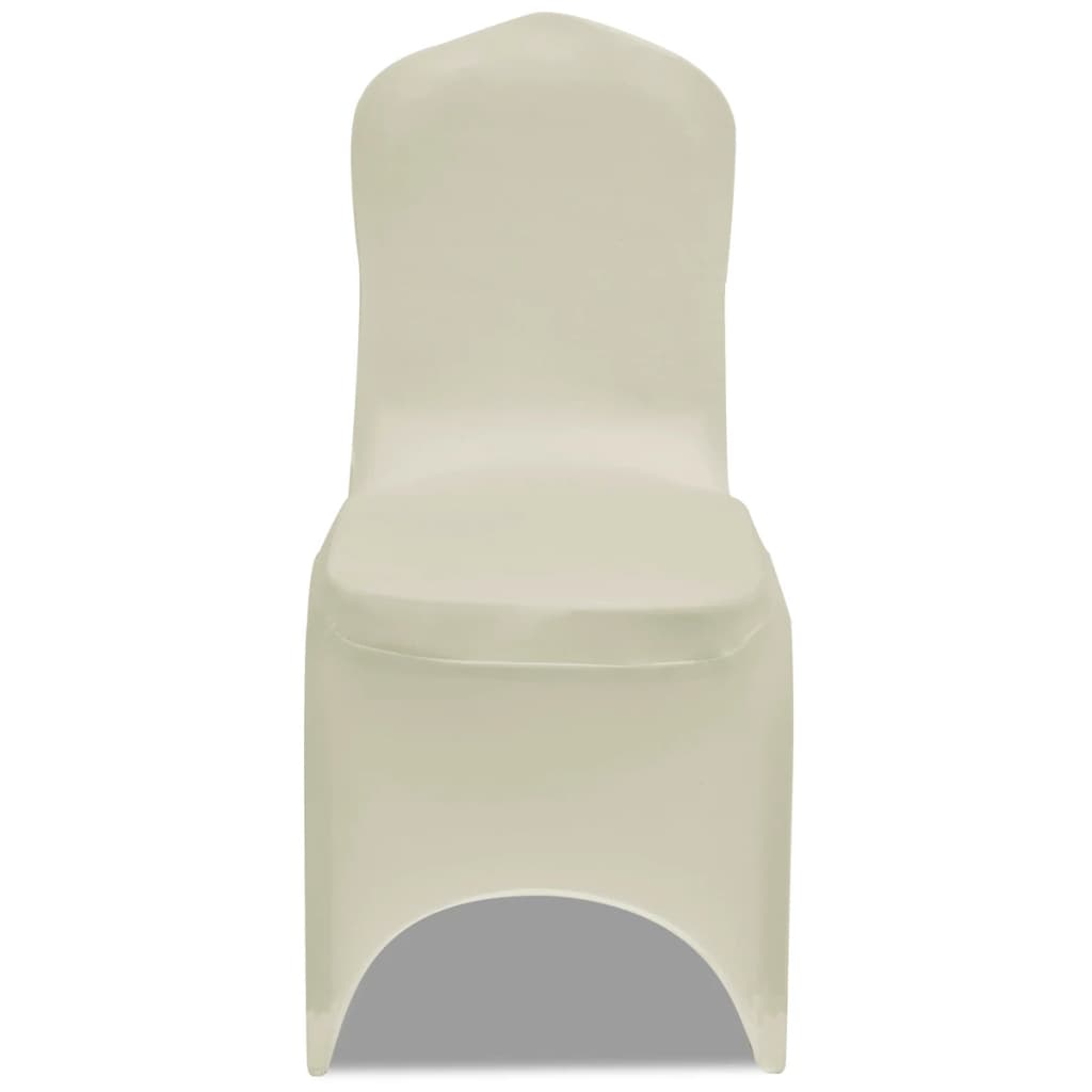 vidaXL 100 pcs Stretch Chair Covers Cream