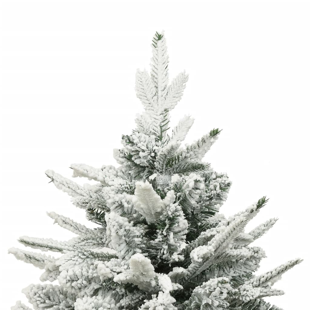 vidaXL Artificial Christmas Tree with Flocked Snow Green 150 cm PVC&PE