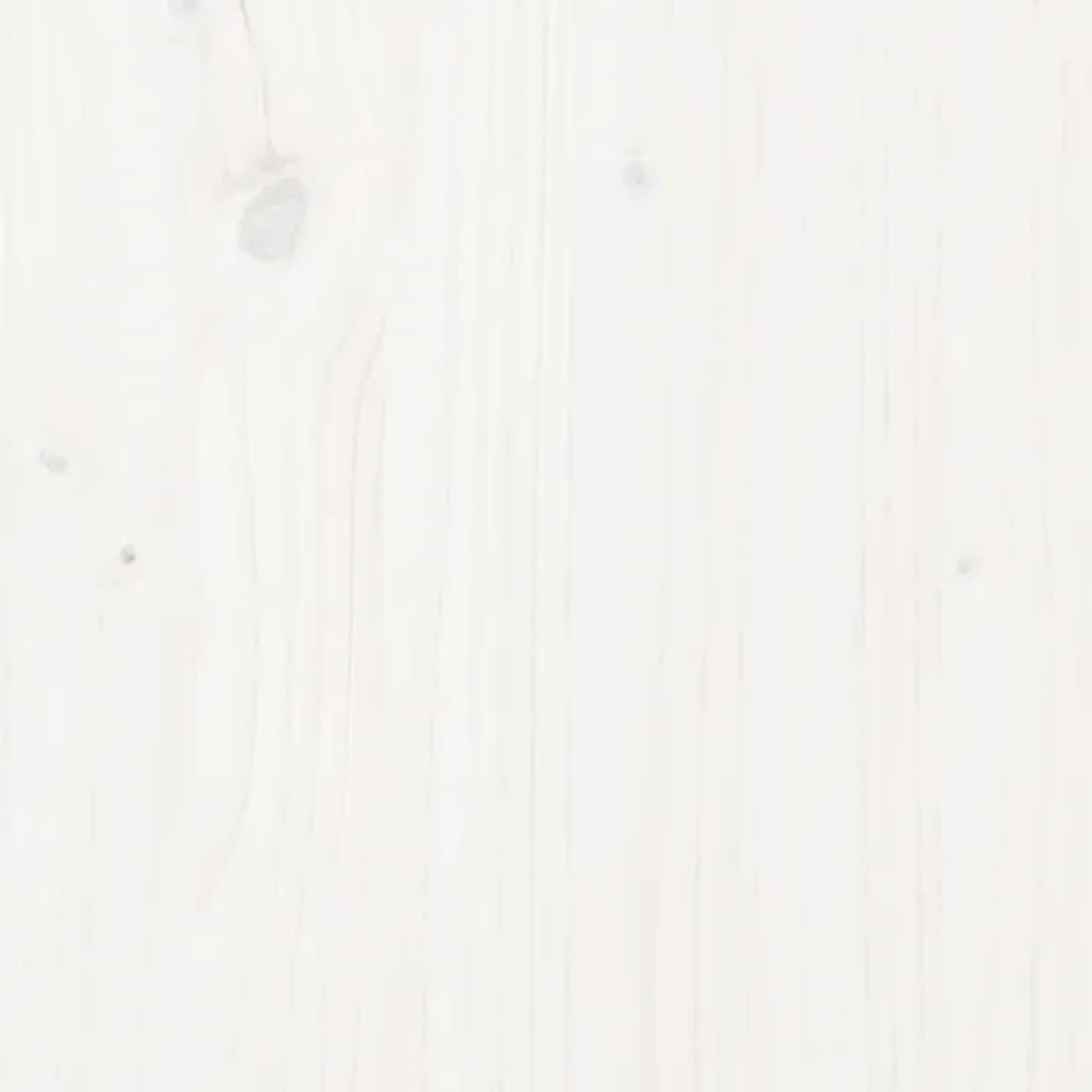vidaXL Wall Headboard White 204x3x110 cm Solid Wood Pine