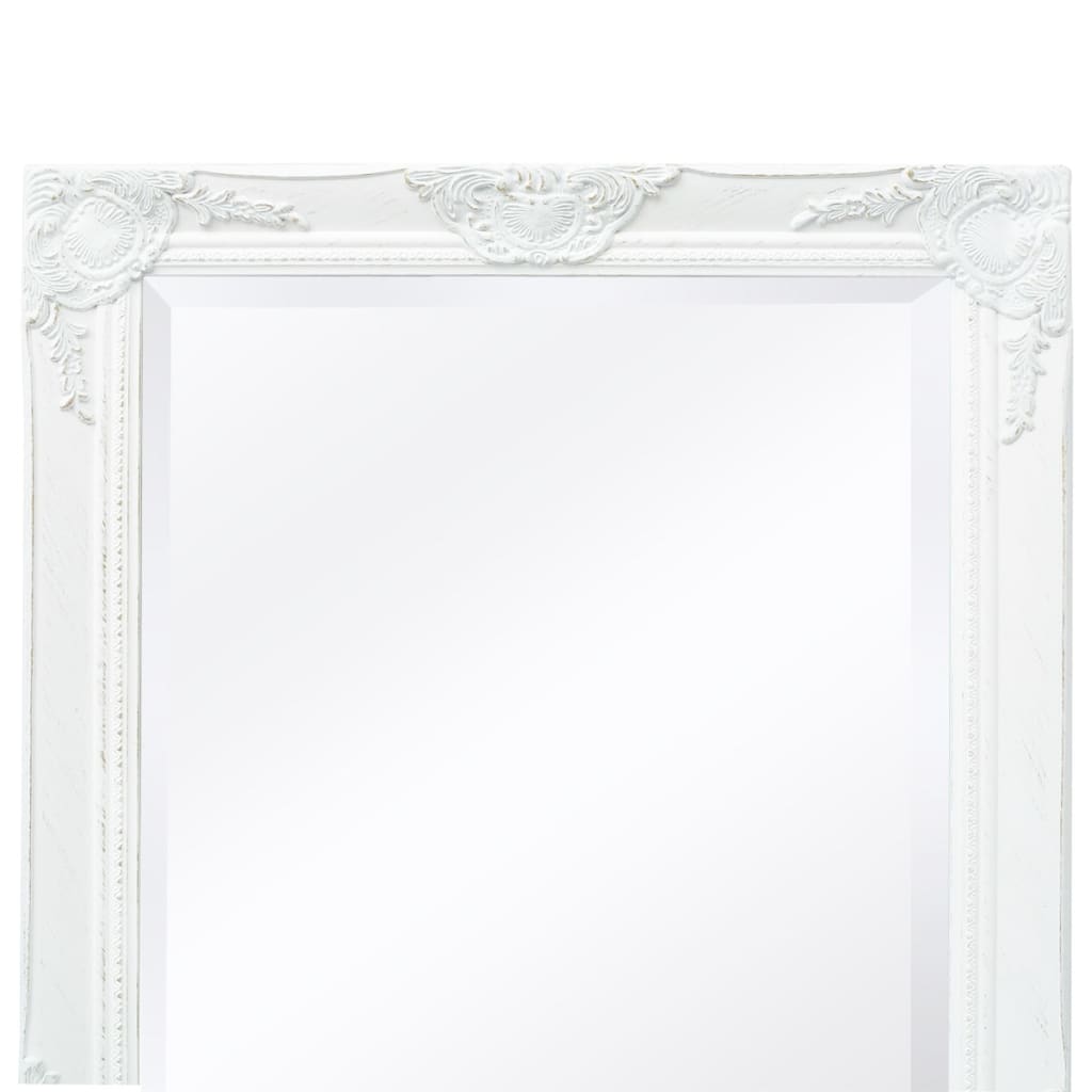 vidaXL Wall Mirror Baroque Style 120x60 cm White