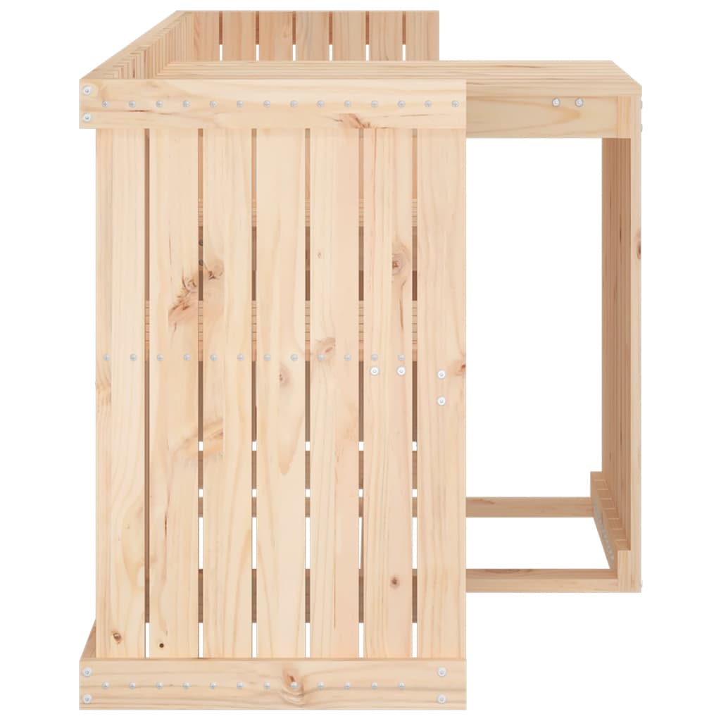 vidaXL Balcony Set 2-Seater Solid Wood Pine