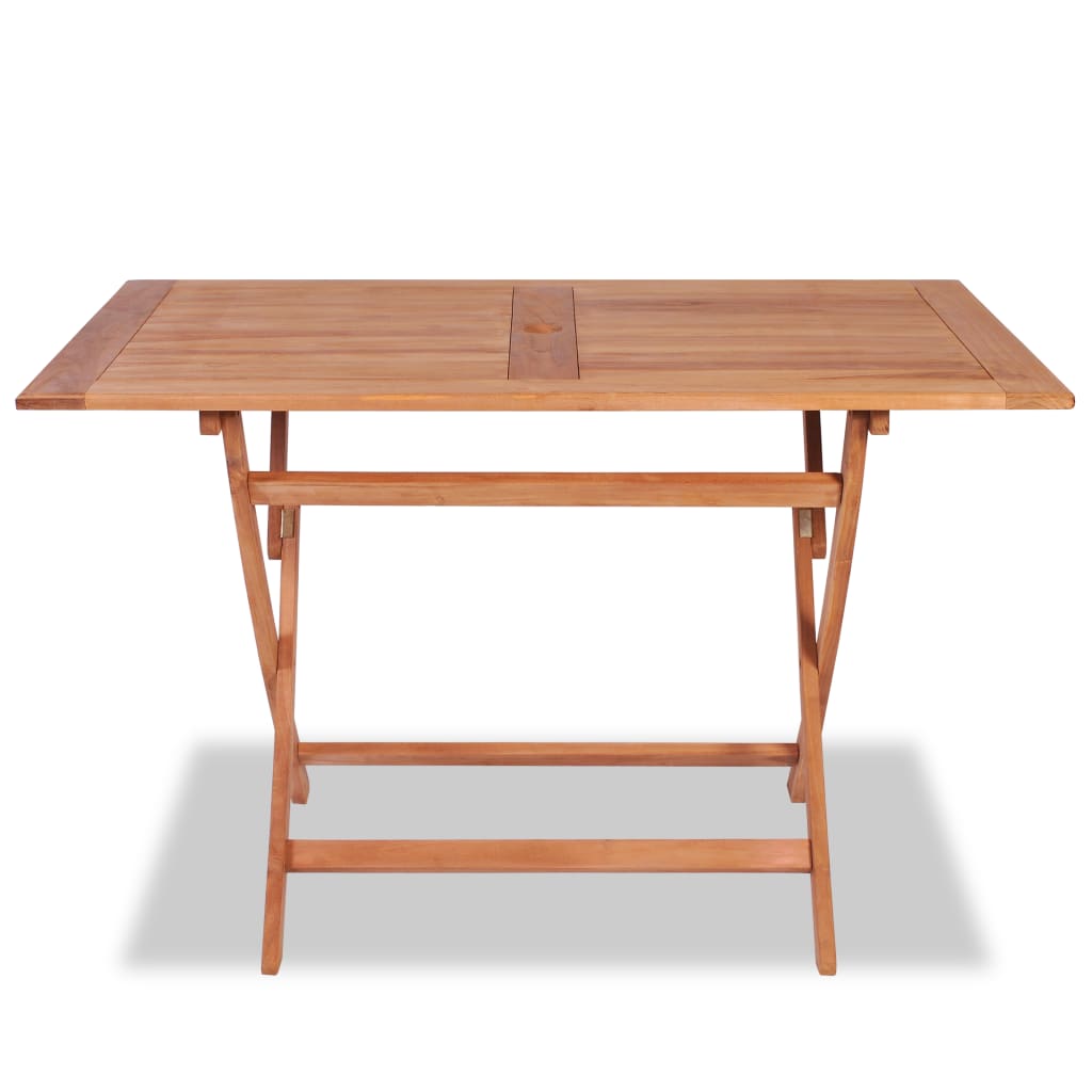 vidaXL Folding Garden Table 120x70x75 cm Solid Teak Wood
