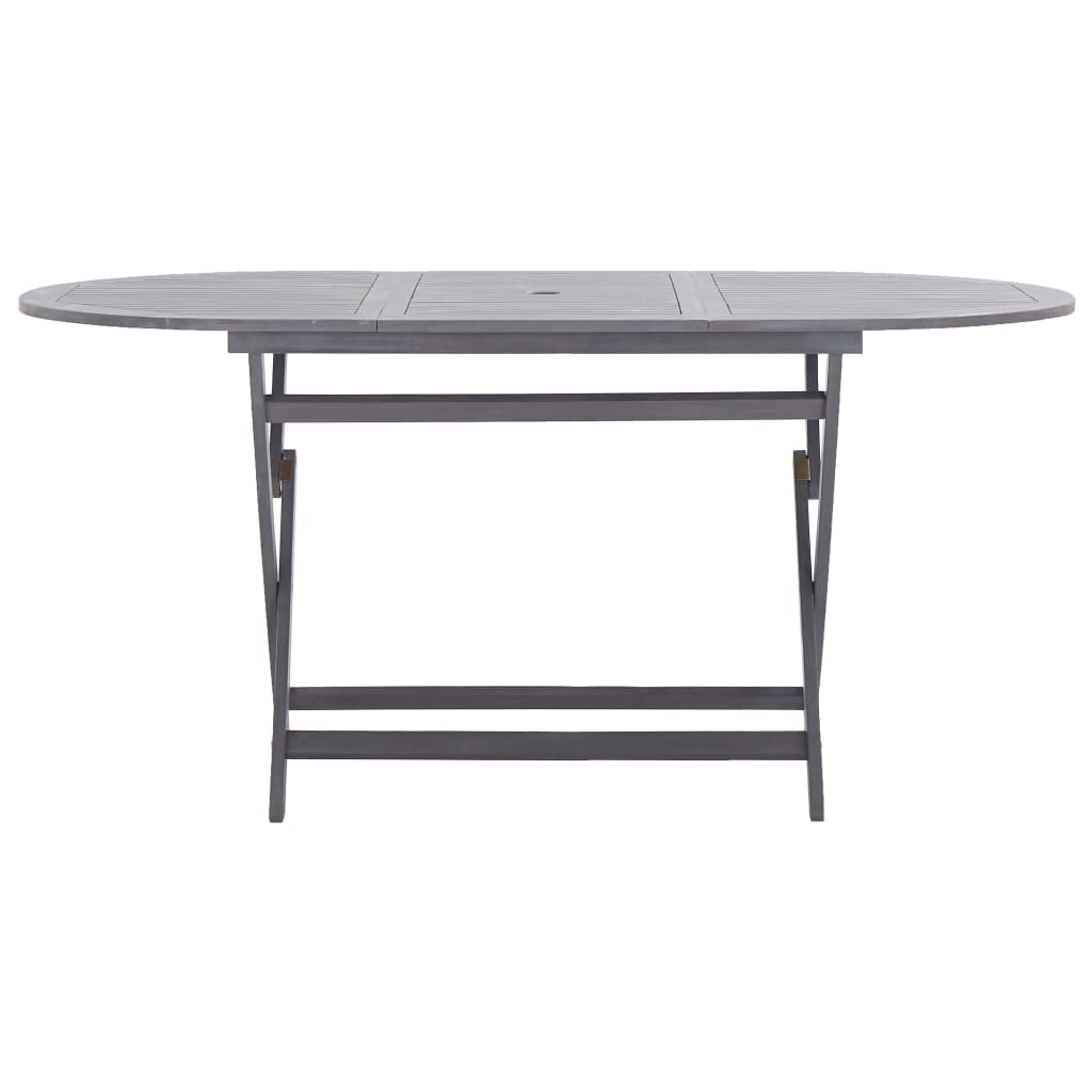 vidaXL Folding Garden Table 160x85x75 cm Solid Acacia Wood