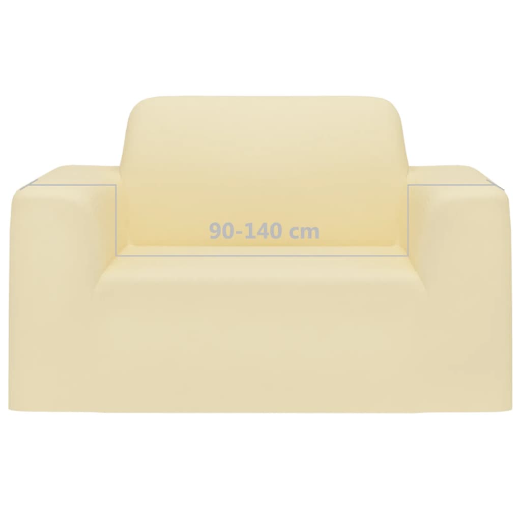 vidaXL Stretch Couch Slipcover Cream Polyester Jersey