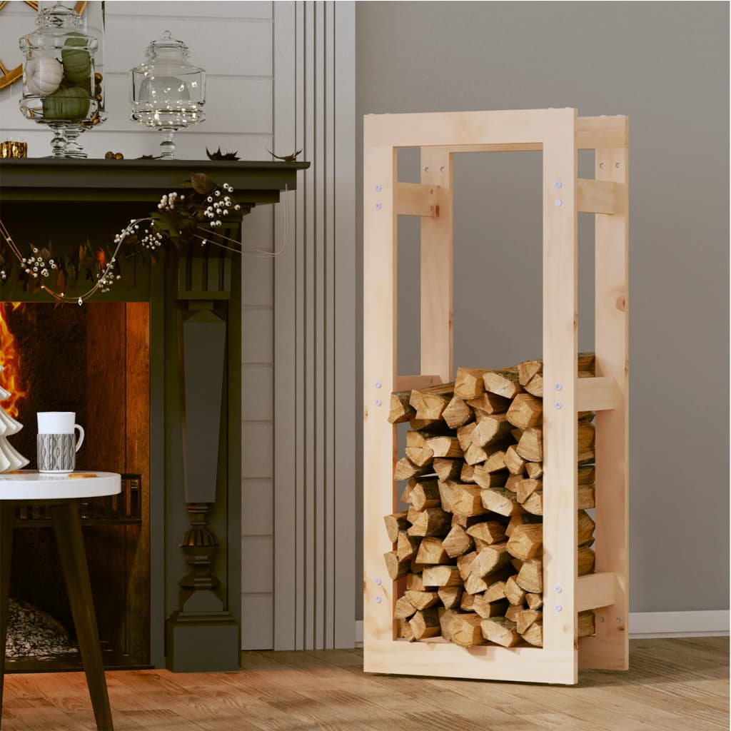 vidaXL Firewood Rack 41x25x100 cm Solid Wood Pine