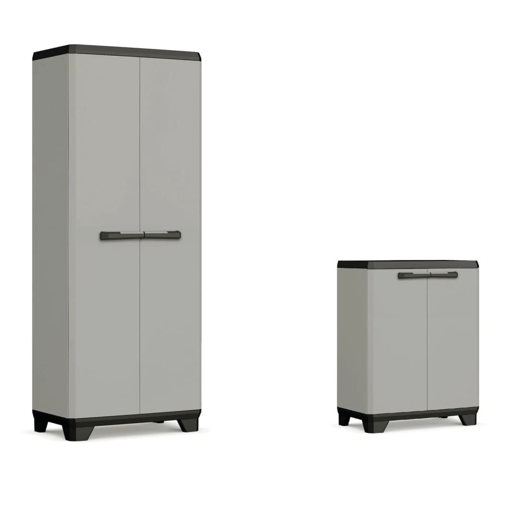 Keter Storage Cabinet with Shelves Planet Grey and Black