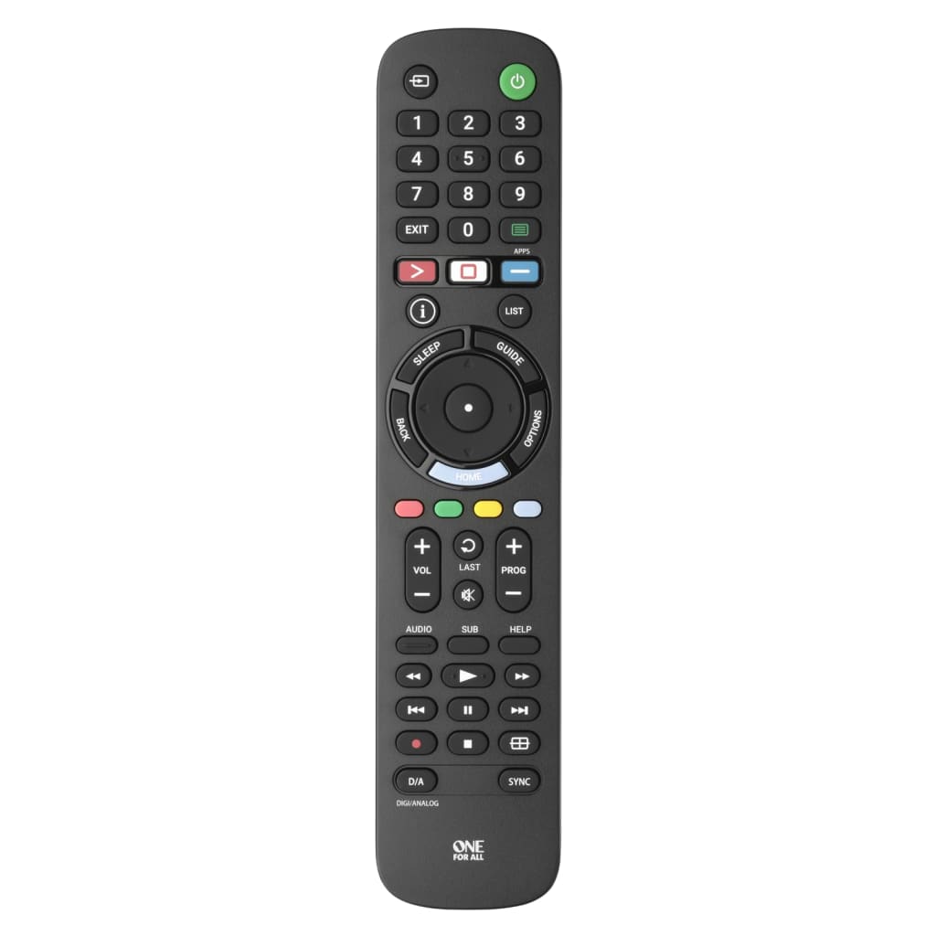 One For All TV Replacement Remote Control Sony Black