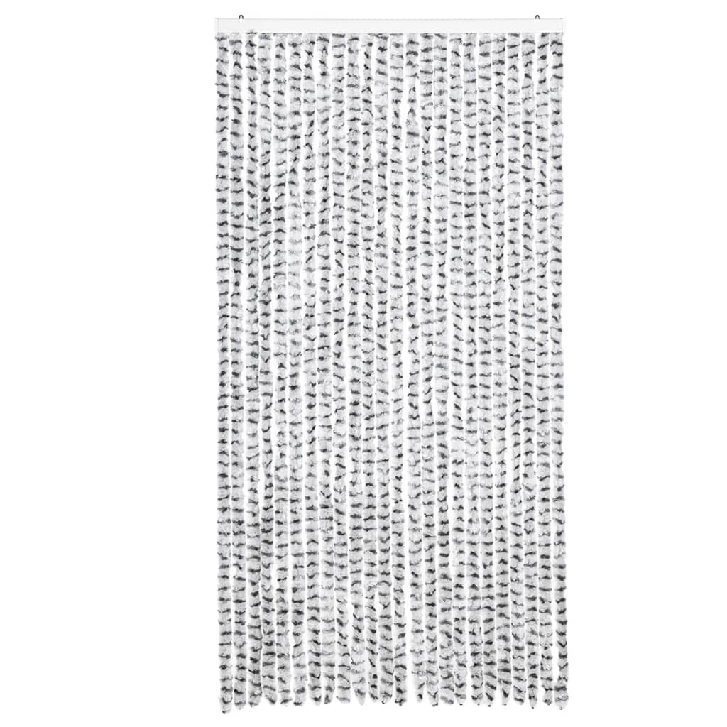 vidaXL Fly Curtain Light Grey and Dark Grey 100x200 cm Chenille