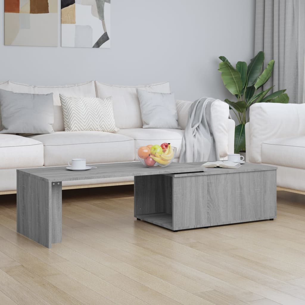 vidaXL Coffee Table Grey Sonoma 150x50x35 cm Engineered Wood