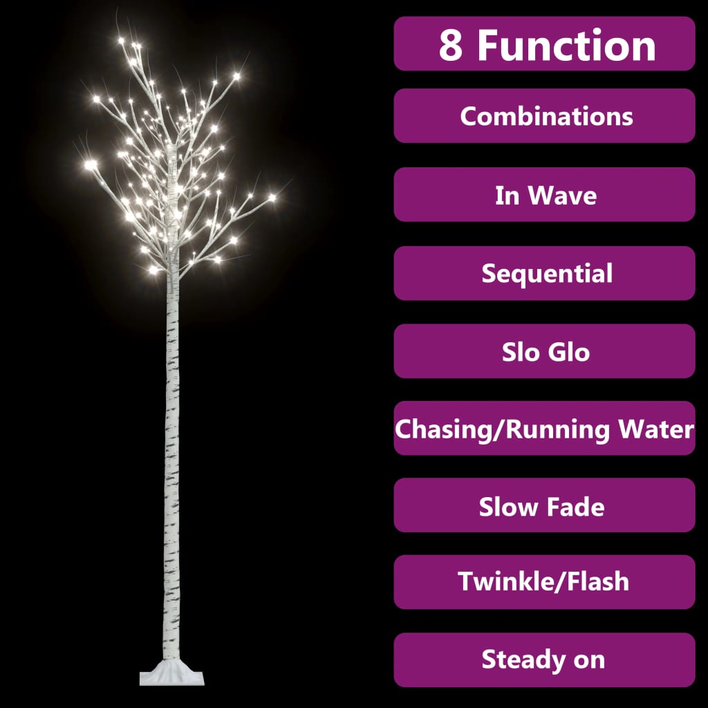 vidaXL Christmas Tree 200 LEDs 2.2m Cold White Willow Indoor Outdoor