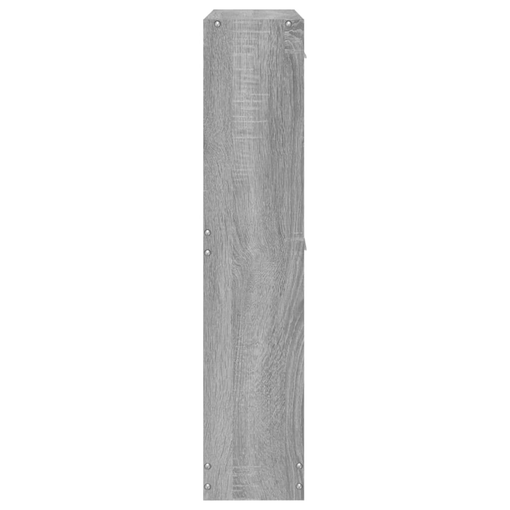 vidaXL Shoe Cabinet Grey Sonoma 59x17x81 cm Engineered Wood