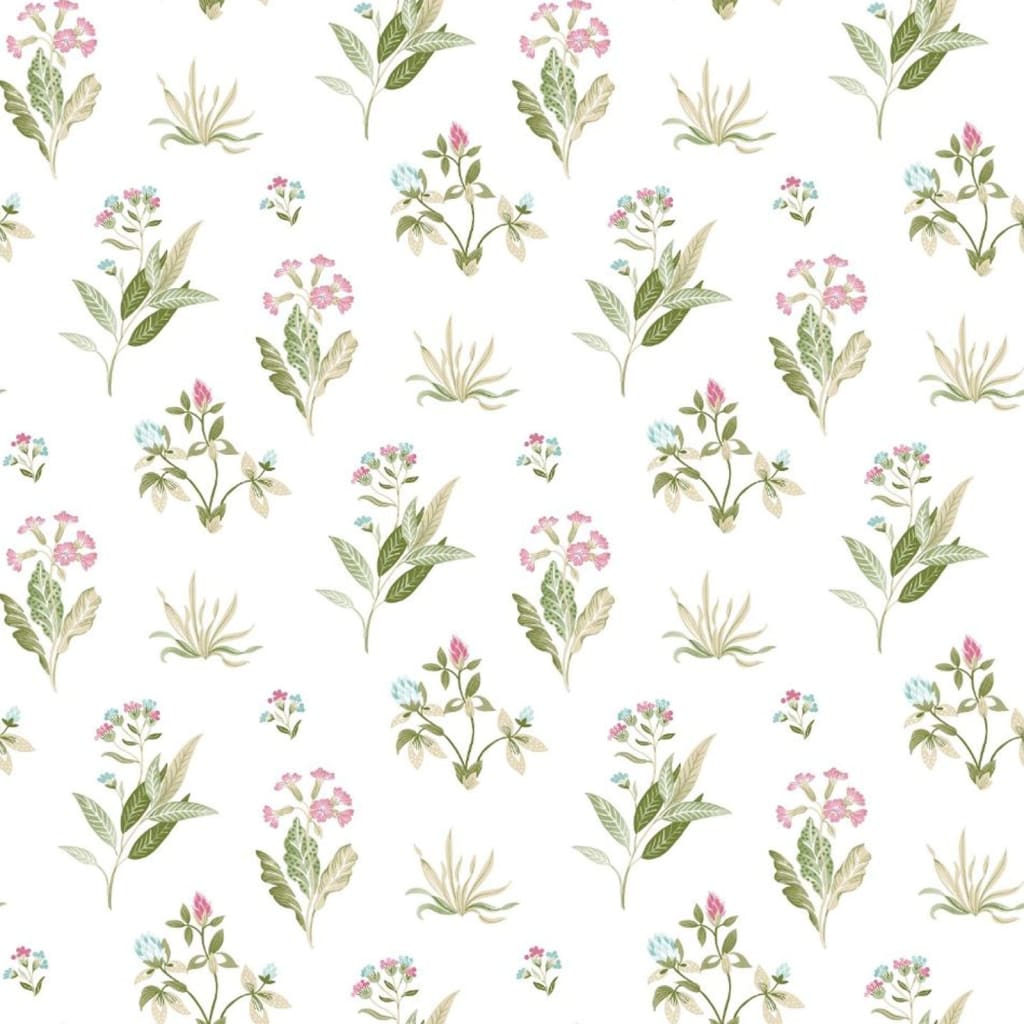 Noordwand Wallpaper Blooming Garden 6 Flowers and Plants White and Green