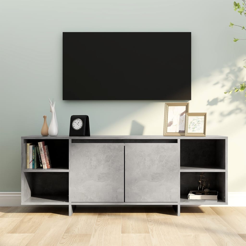 vidaXL TV Cabinet Concrete Grey 130x35x50 cm Engineered Wood