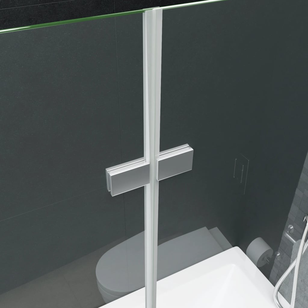 vidaXL Folding Shower Enclosure 2 Panels ESG 120x140 cm