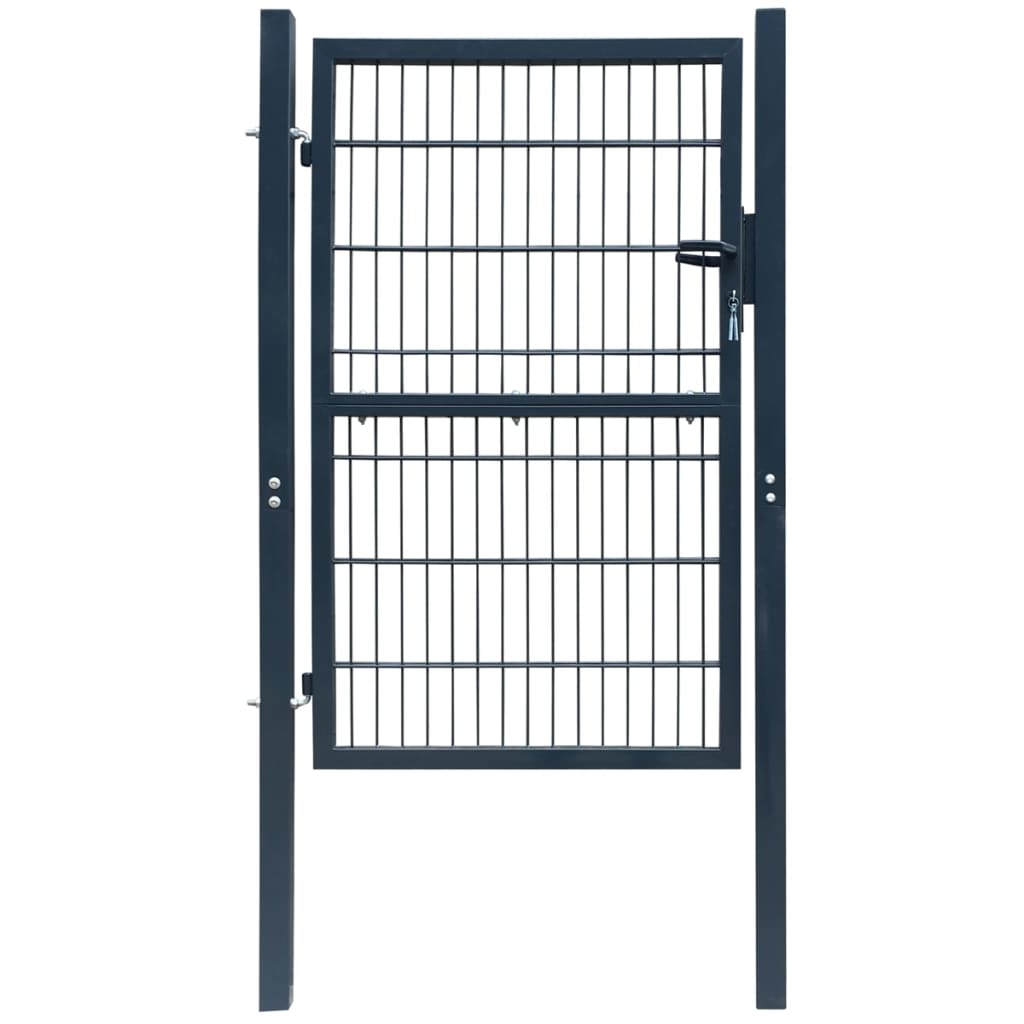 vidaXL 2D Fence Gate (Single) Anthracite Grey 106 x 170 cm