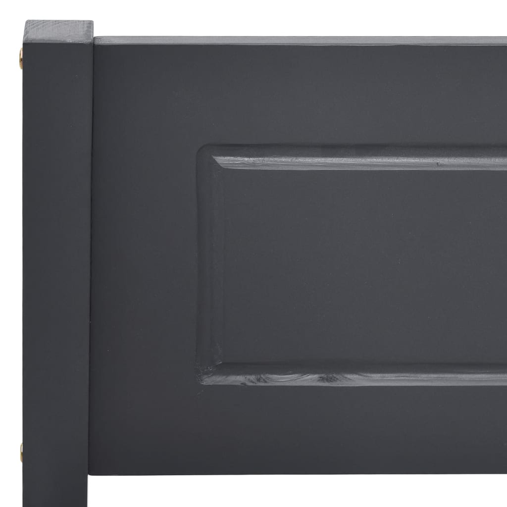 vidaXL Bed Frame Solid Pinewood Grey 160x200 cm