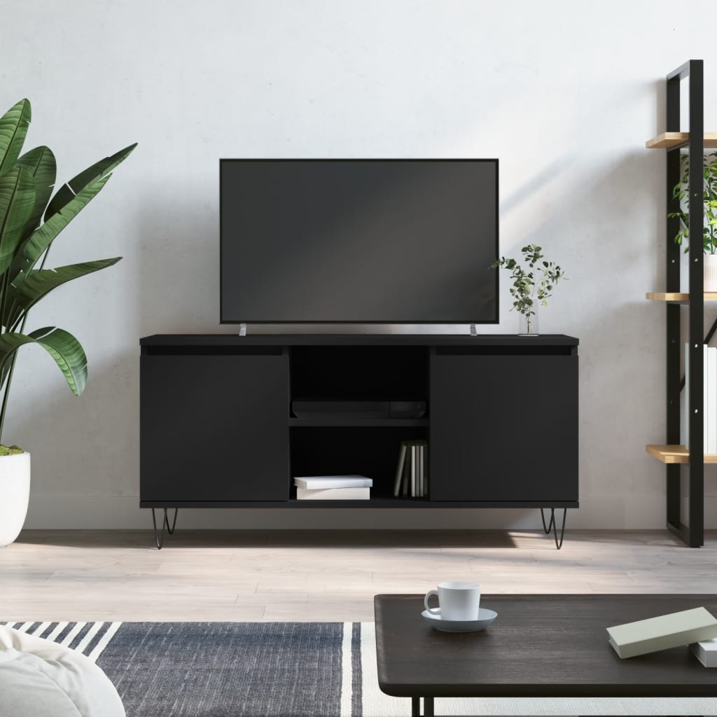 vidaXL TV Black 104x35x50 cm Engineered Wood vidaXL.ie