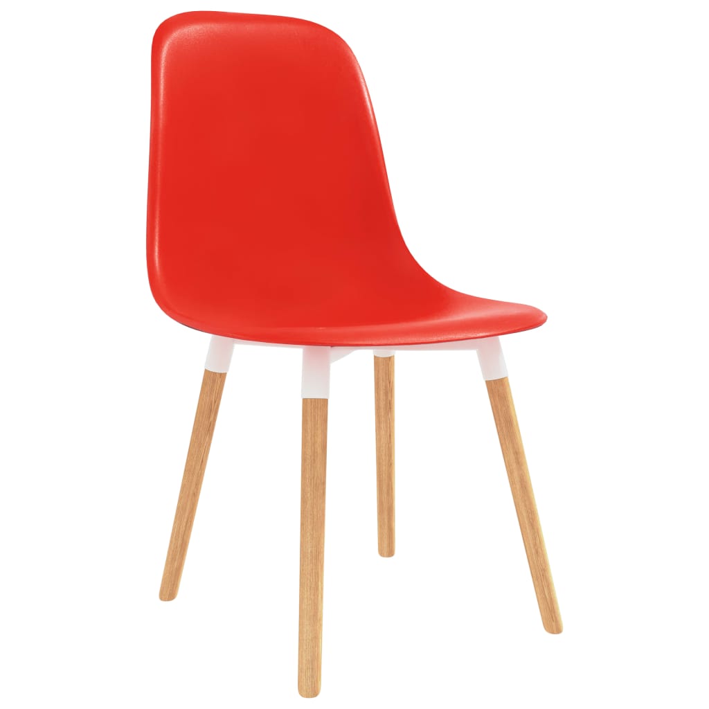 vidaXL Dining Chairs 4 pcs Red Plastic