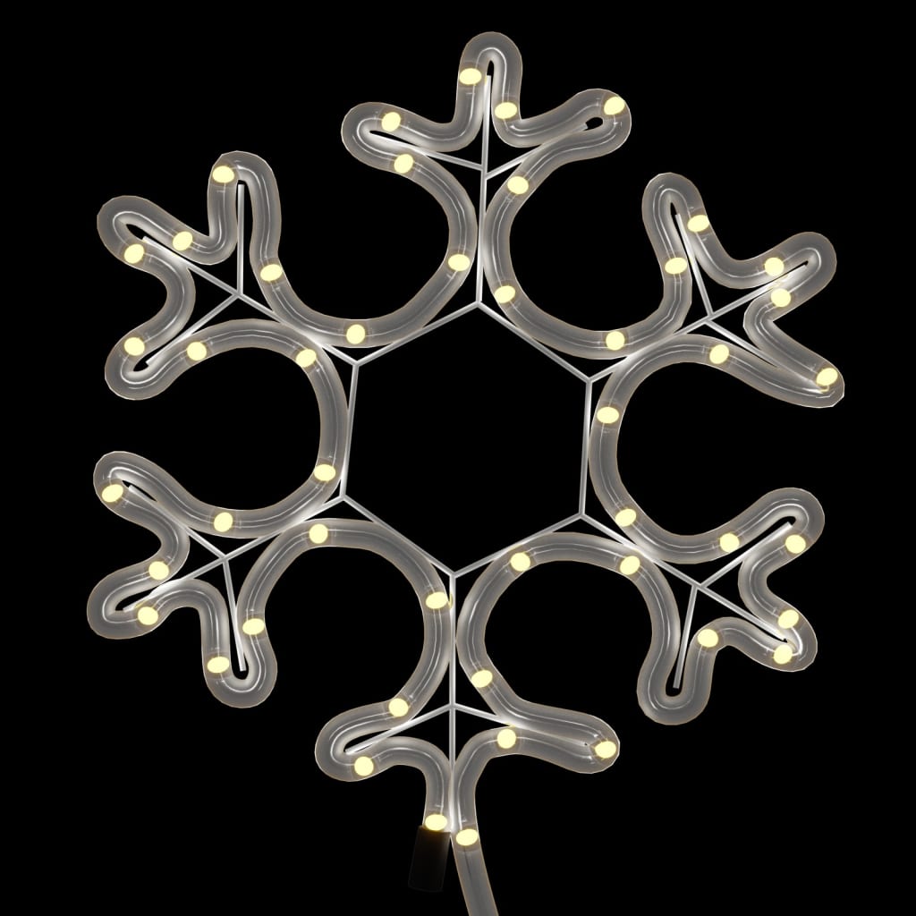 vidaXL Christmas Snowflake Figure with 48 LEDs Warm White 27x27 cm
