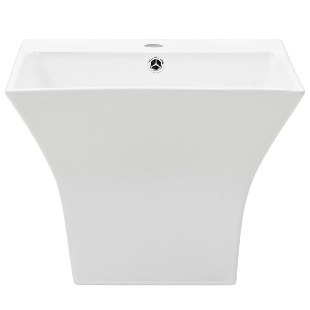 vidaXL Wall-mounted Basin Ceramic White 500x450x410 mm