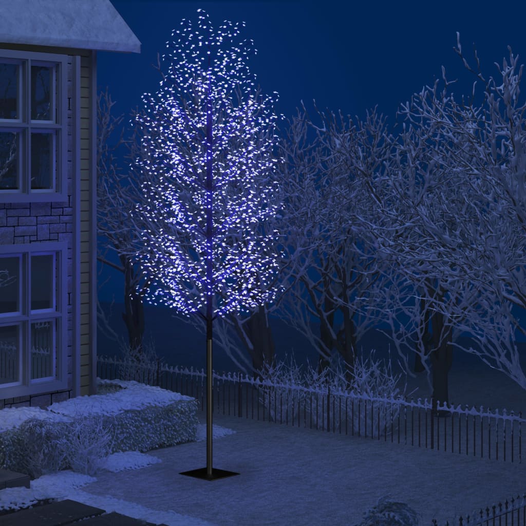 vidaXL Christmas Tree 2000 LEDs Blue Light Cherry Blossom 500 cm