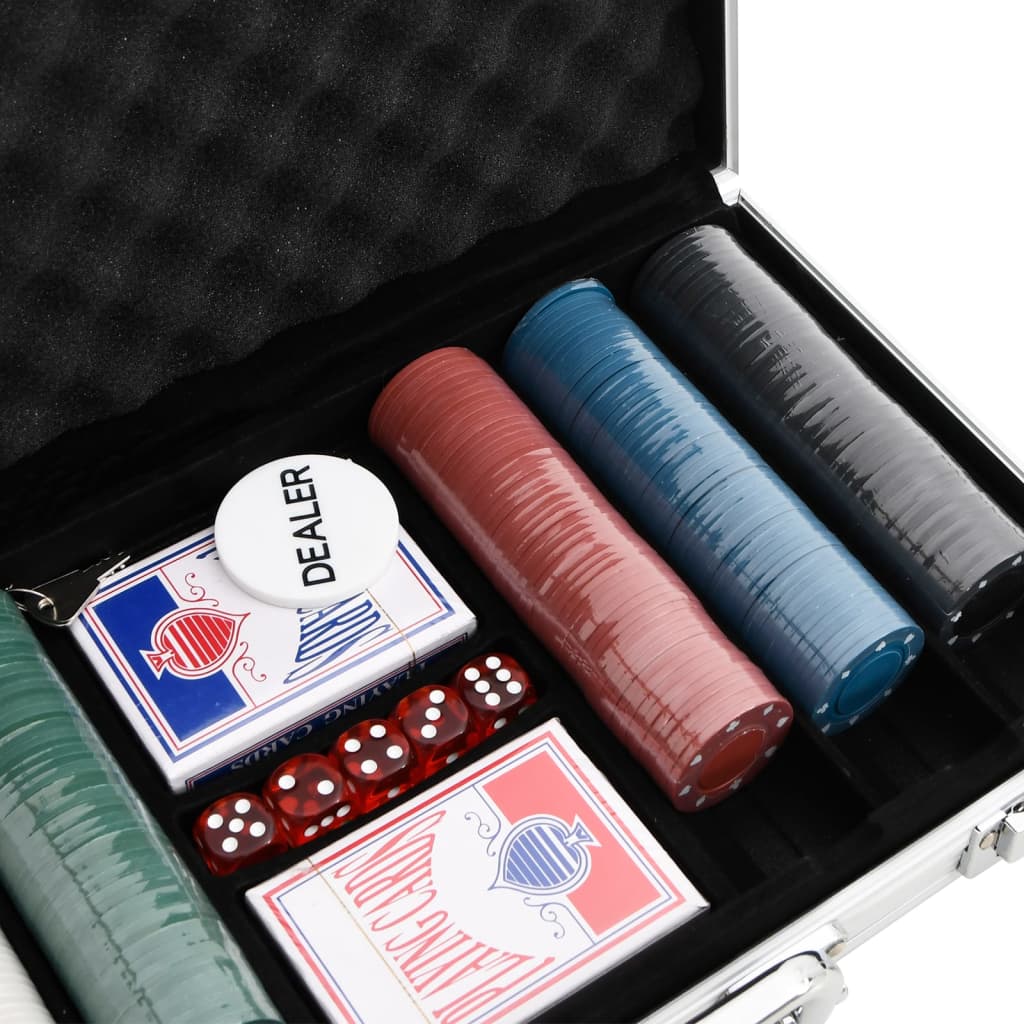 vidaXL Poker Chip Set 300 pcs 4 g