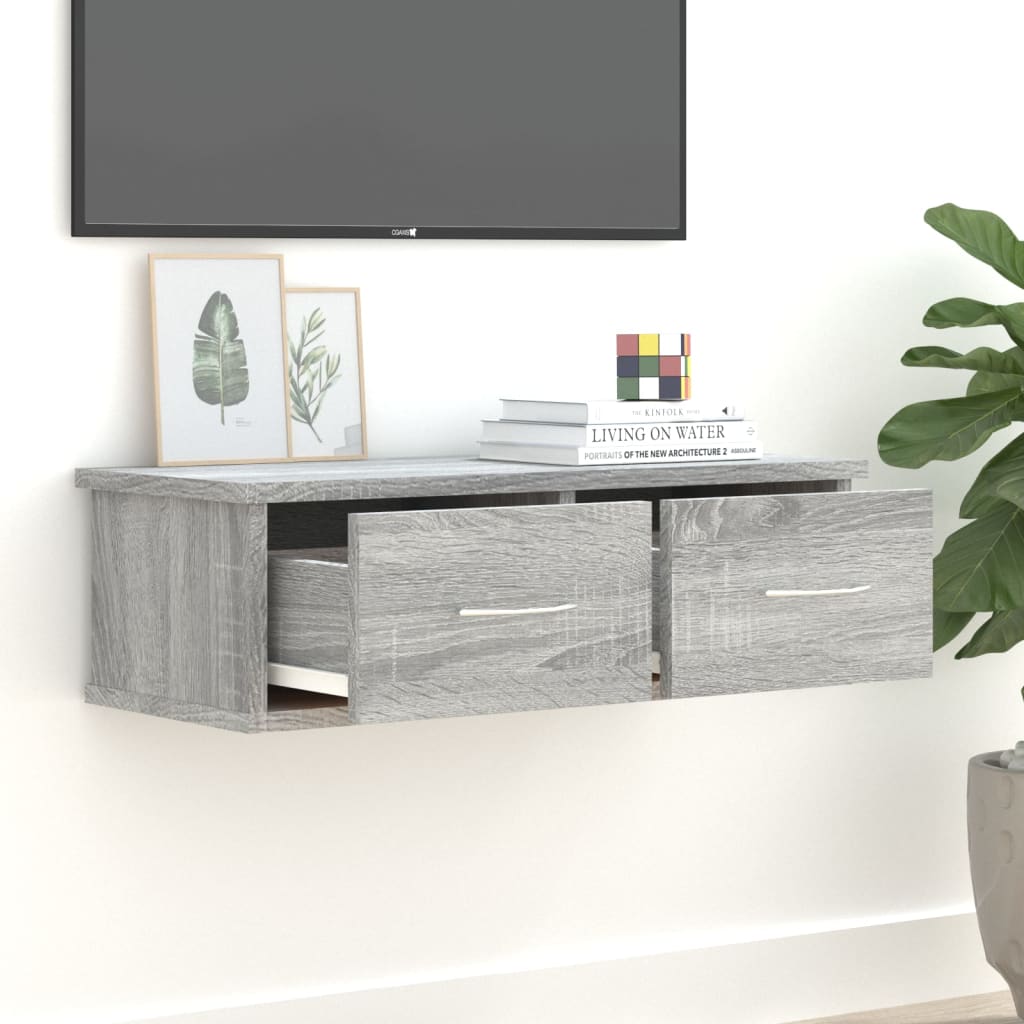 vidaXL Wall Cabinet Grey Sonoma 60x26x18.5 cm Engineered Wood