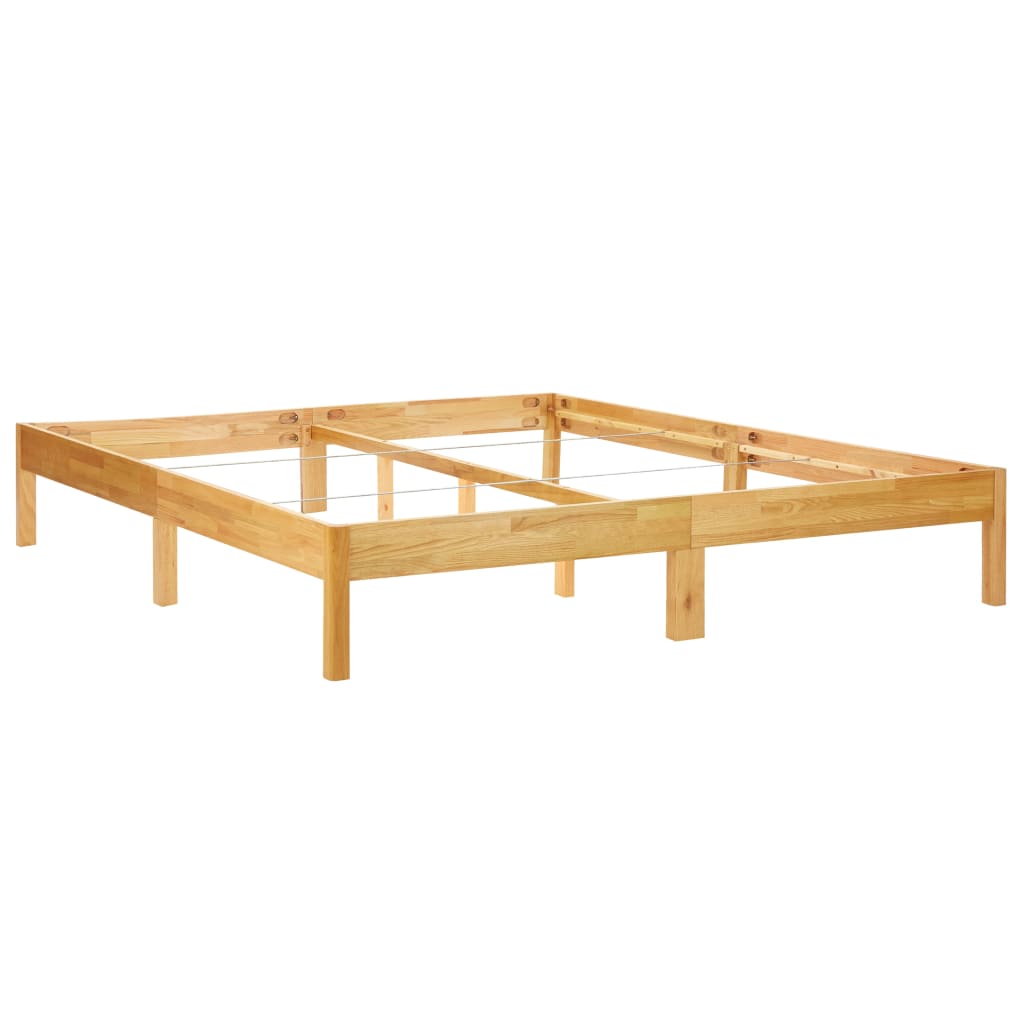 vidaXL Bed Frame Solid Oak Wood 200x200 cm