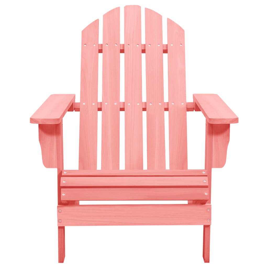 vidaXL Garden Adirondack Chair Solid Fir Wood Pink
