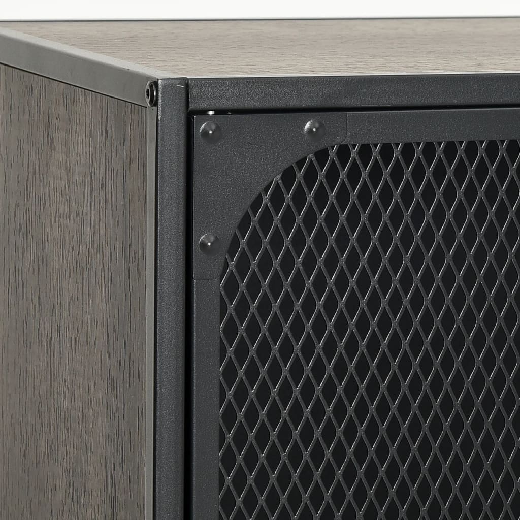vidaXL Storage Cabinet Grey 72x36x82 cm Metal and MDF