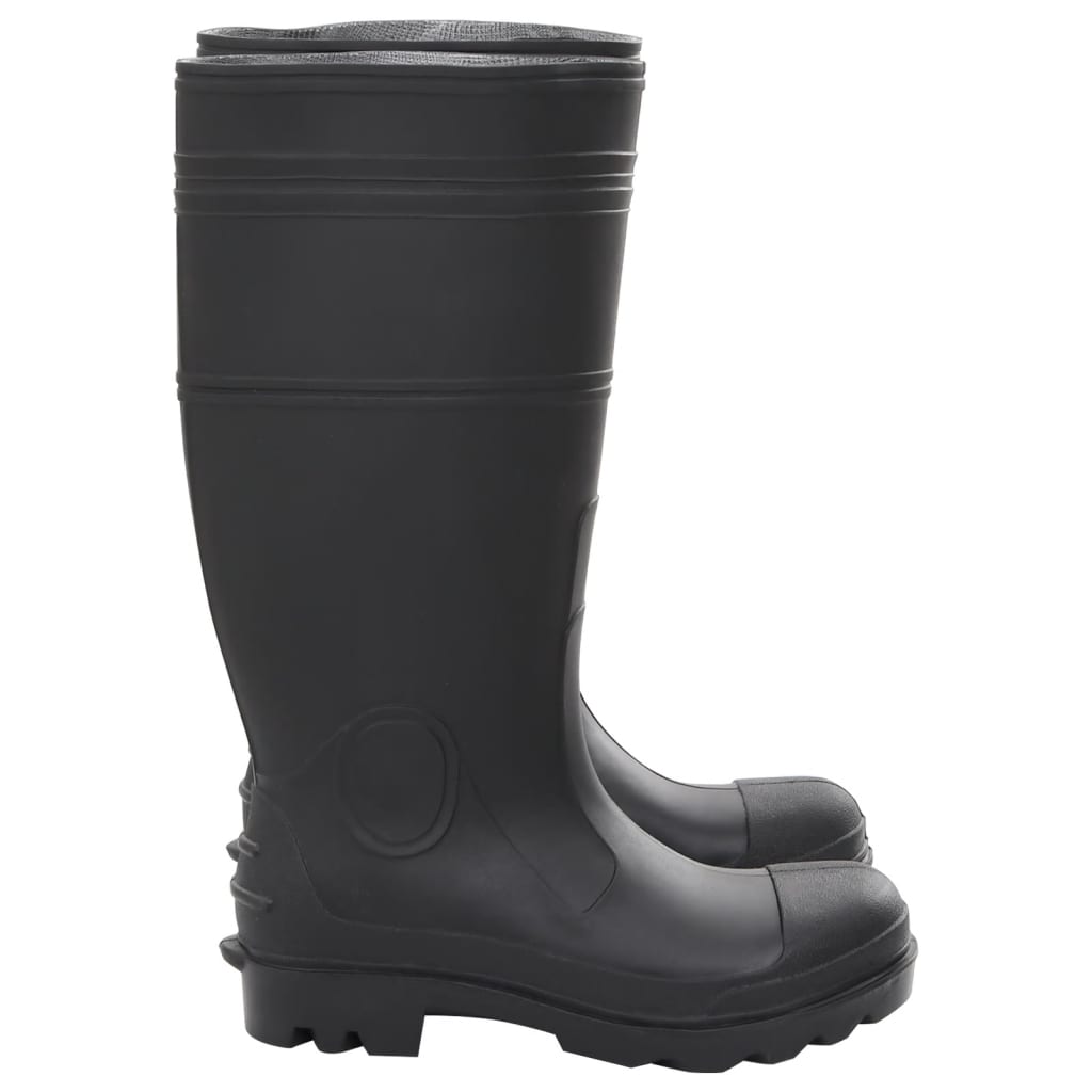 vidaXL Rain Boots Black Size 39 PVC