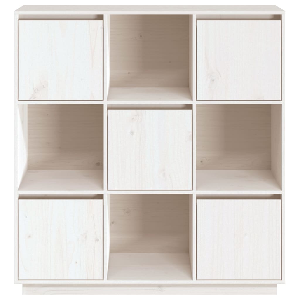 vidaXL Highboard White 110.5x35x117 cm Solid Wood Pine