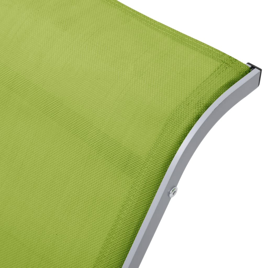 vidaXL Sunlounger Textilene and Aluminium Green