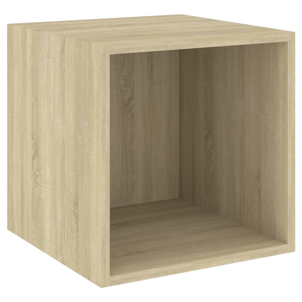 vidaXL Wall Cabinets 2 pcs Sonoma Oak 37x37x37 cm Engineered Wood