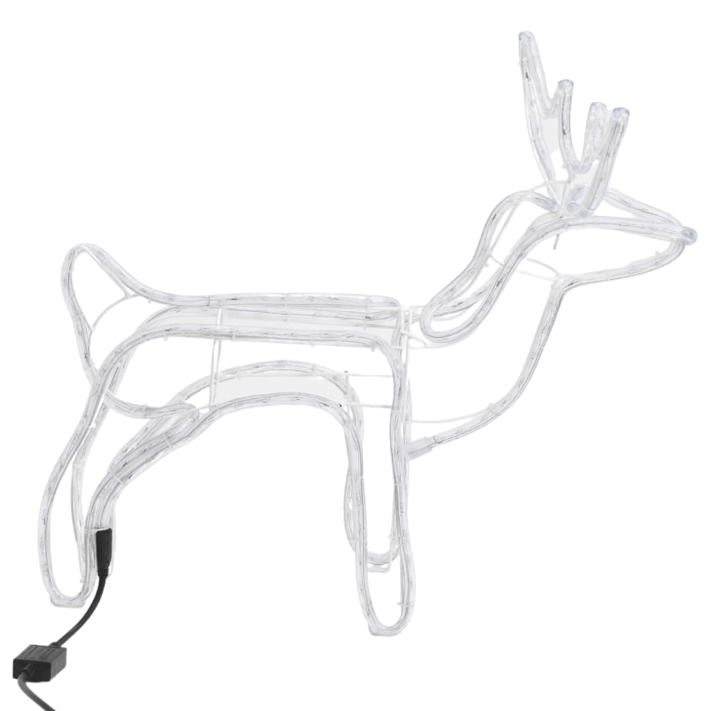 vidaXL 3 Piece Christmas Reindeer Figure Set Warm White