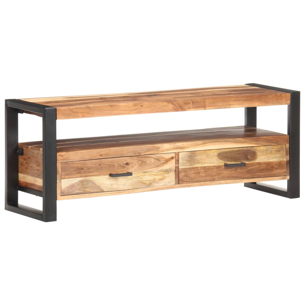 vidaXL TV Cabinet 120x35x45 cm Solid Wood with Honey Finish
