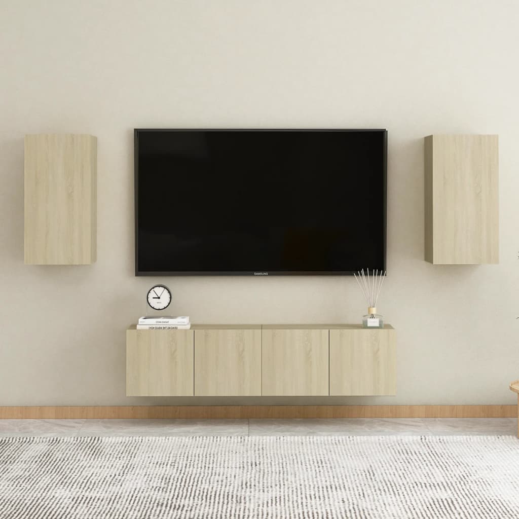 vidaXL TV Cabinet Sonoma Oak 30.5x30x60 cm Chipboard