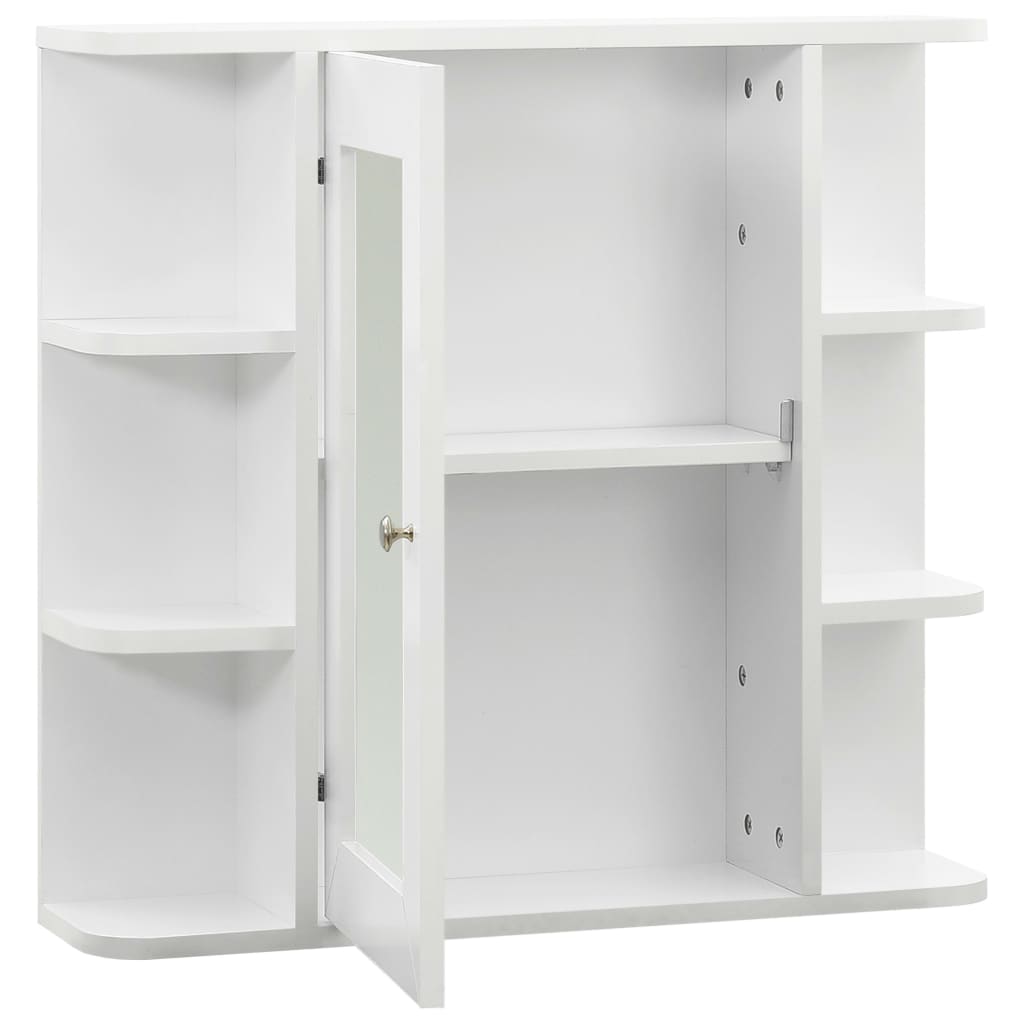 vidaXL Bathroom Mirror Cabinet White 66x17x63 cm MDF | vidaXL.ie