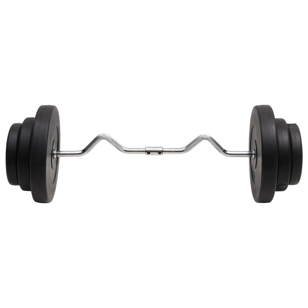 vidaXL Curl Barbell with Plates 60 kg