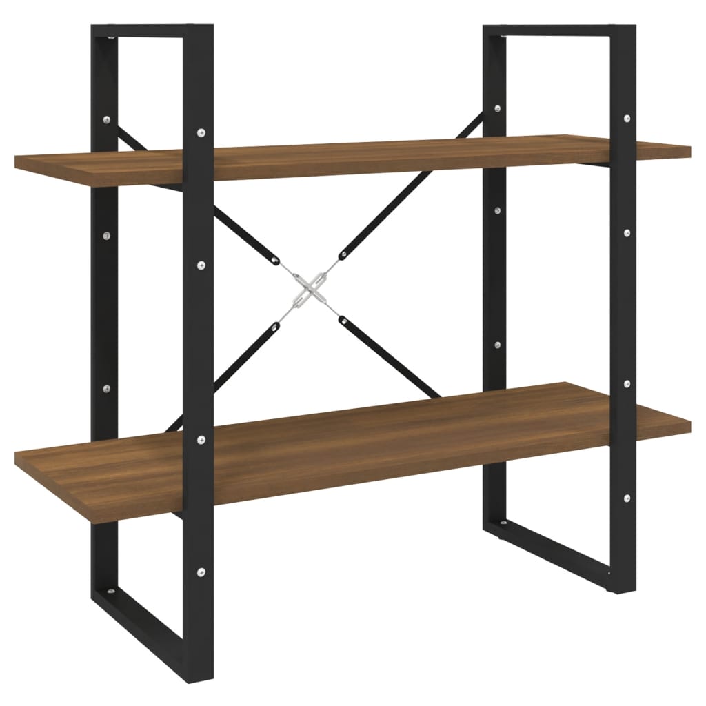 vidaXL 5-Tier Book Cabinet Brown Oak 80x30x175 cm Engineered Wood