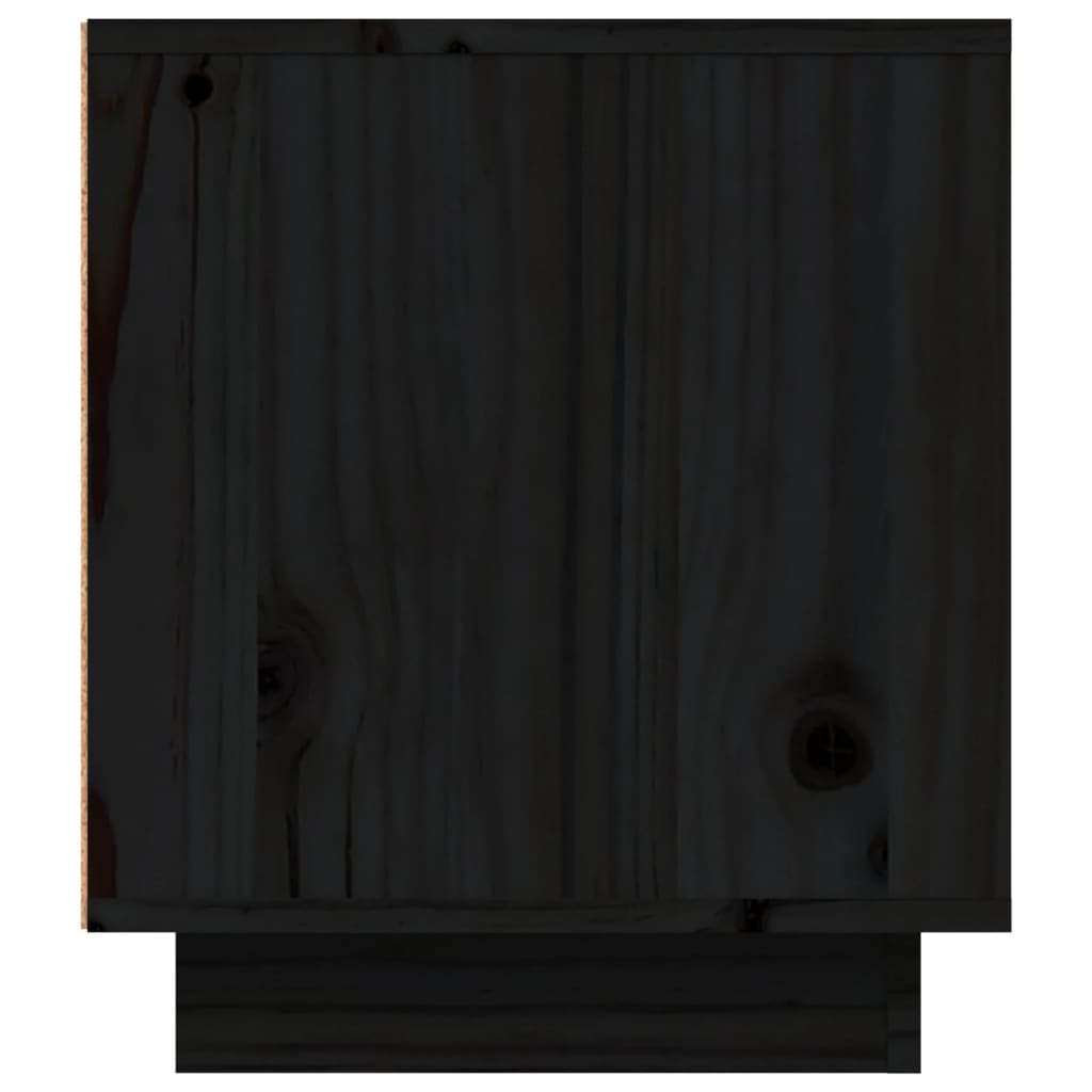vidaXL TV Cabinet Black 80x35x40.5 cm Solid Wood Pine