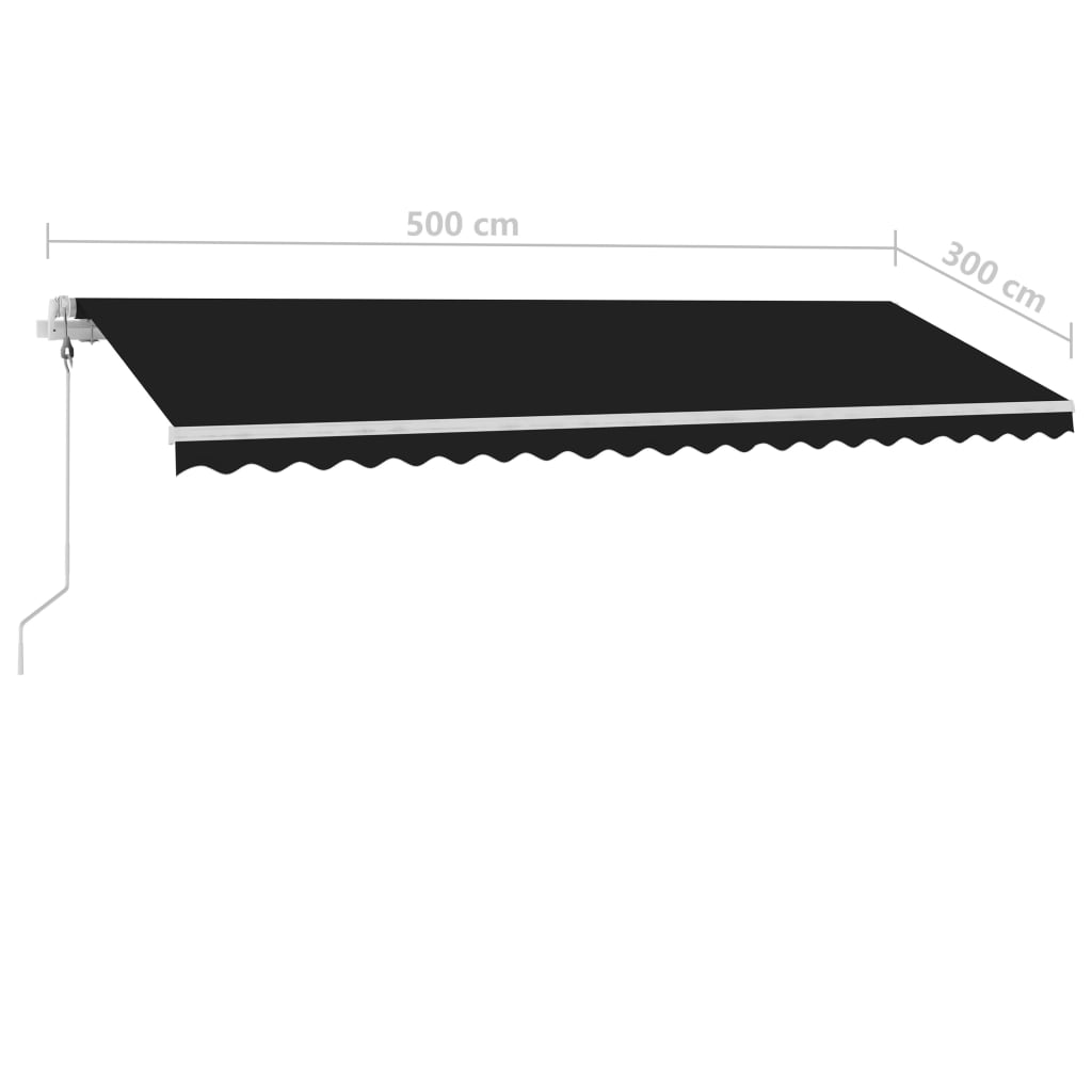 vidaXL Freestanding Automatic Awning 500x300 cm Anthracite