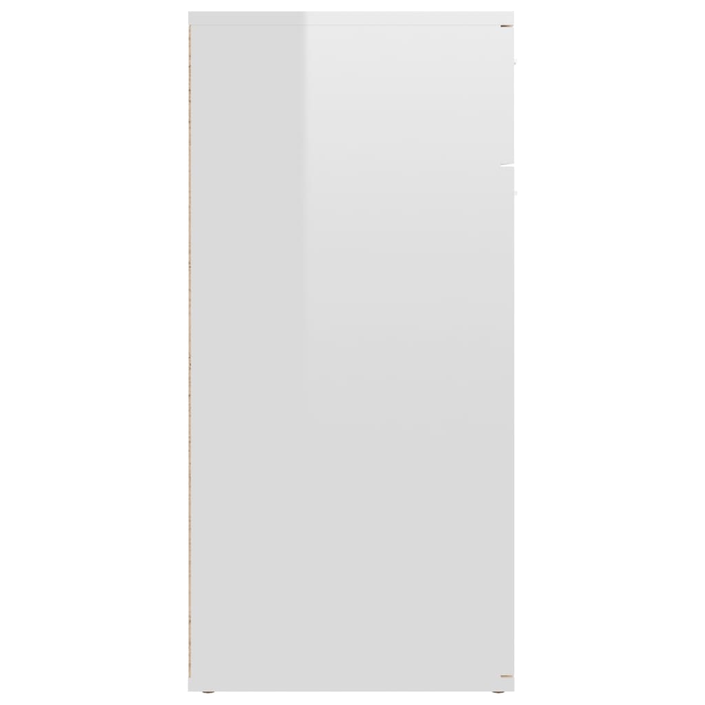 vidaXL Sideboard High Gloss White 80x36x75 cm Chipboard