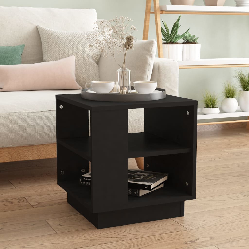 vidaXL Coffee Table Black 40x40x43 cm Engineered Wood