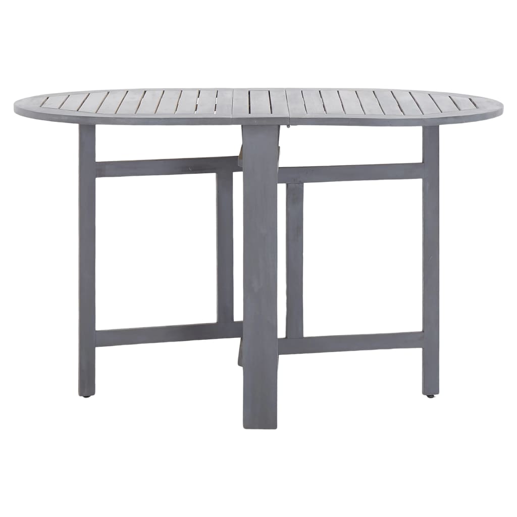 vidaXL Garden Table Grey 120x70x74 cm Solid Acacia Wood