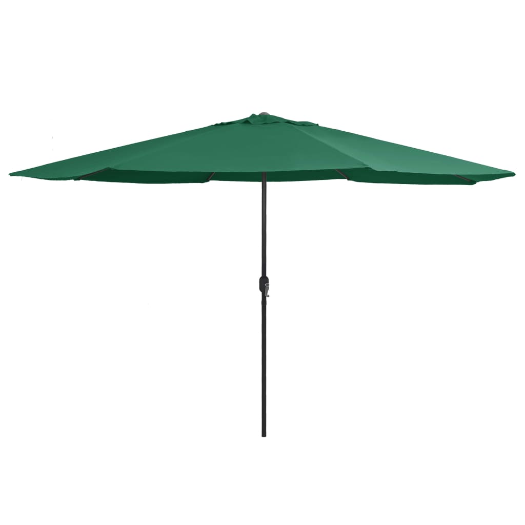 vidaXL Outdoor Parasol with Metal Pole 400 cm Green