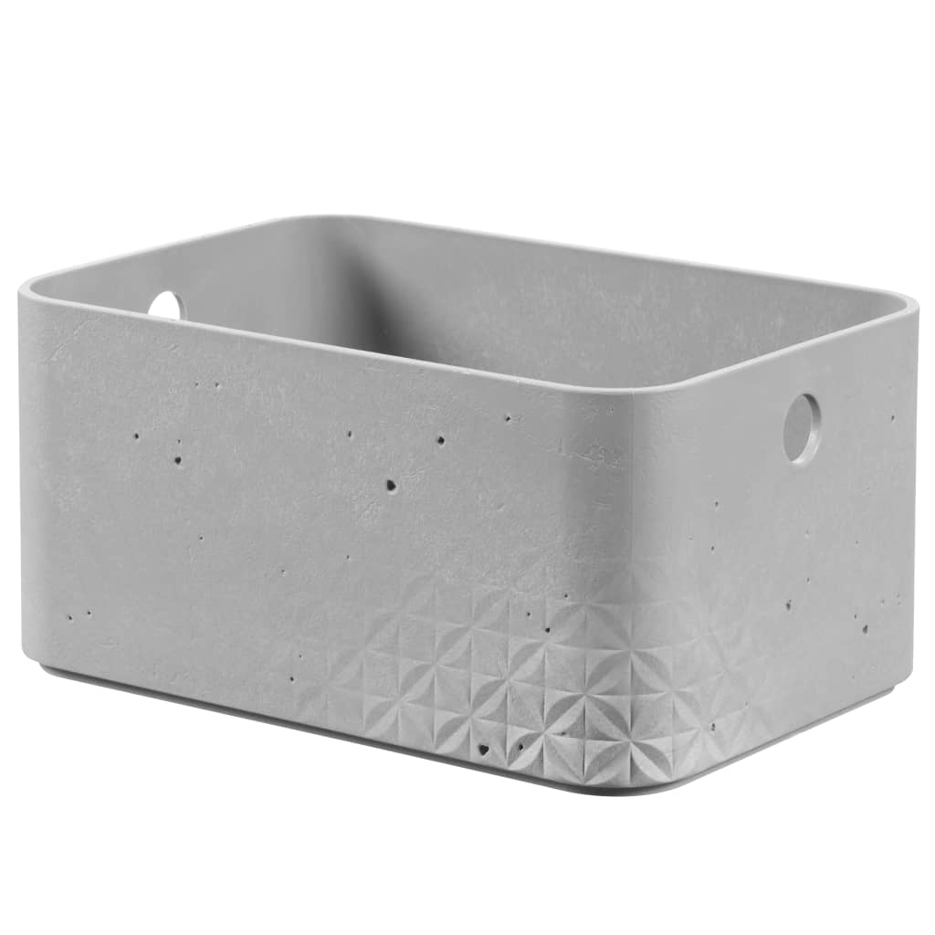 Curver Beton Storage Box Set 3 pcs with Lid Size M Light Grey