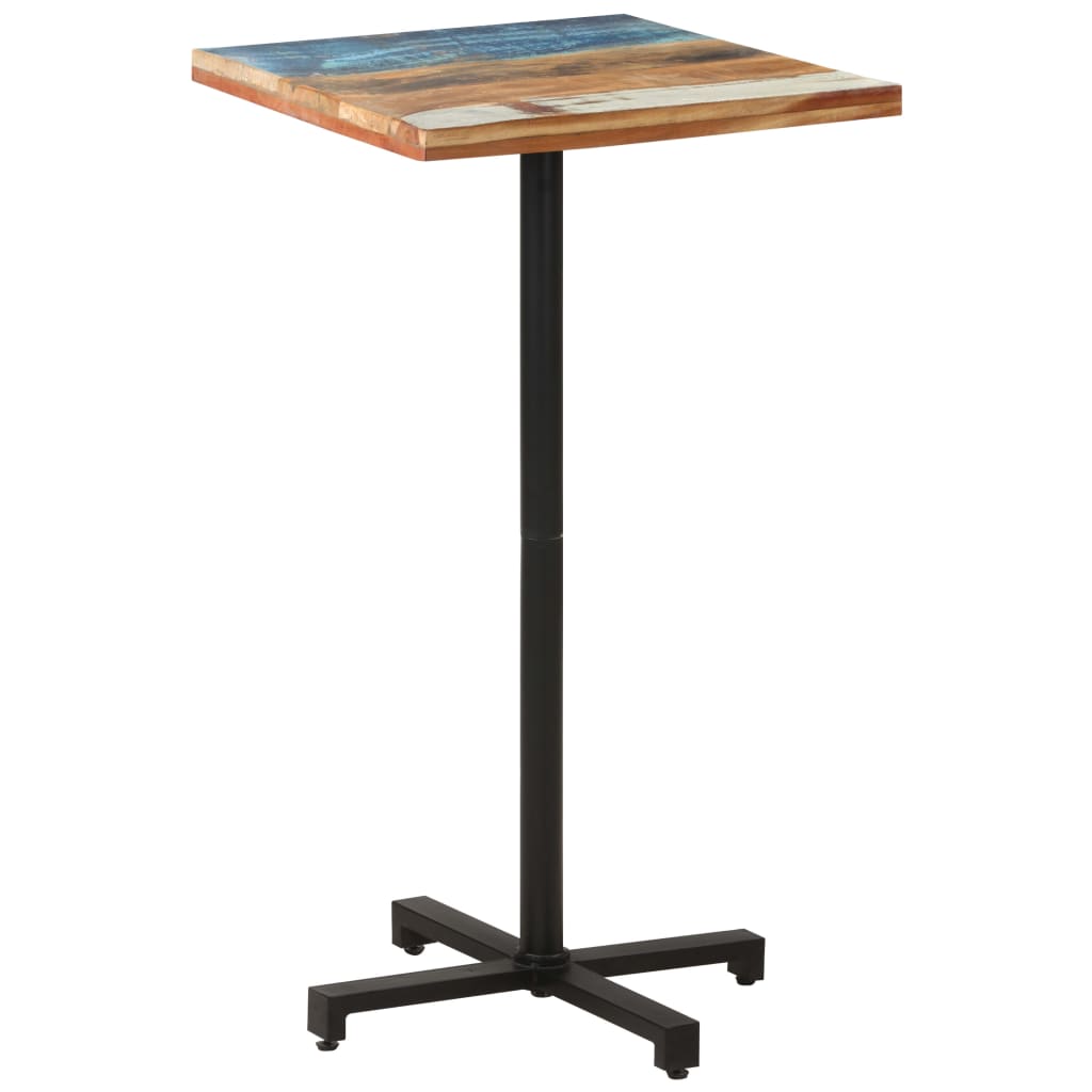 vidaXL Bistro Table Square 60x60x110 cm Solid Reclaimed Wood