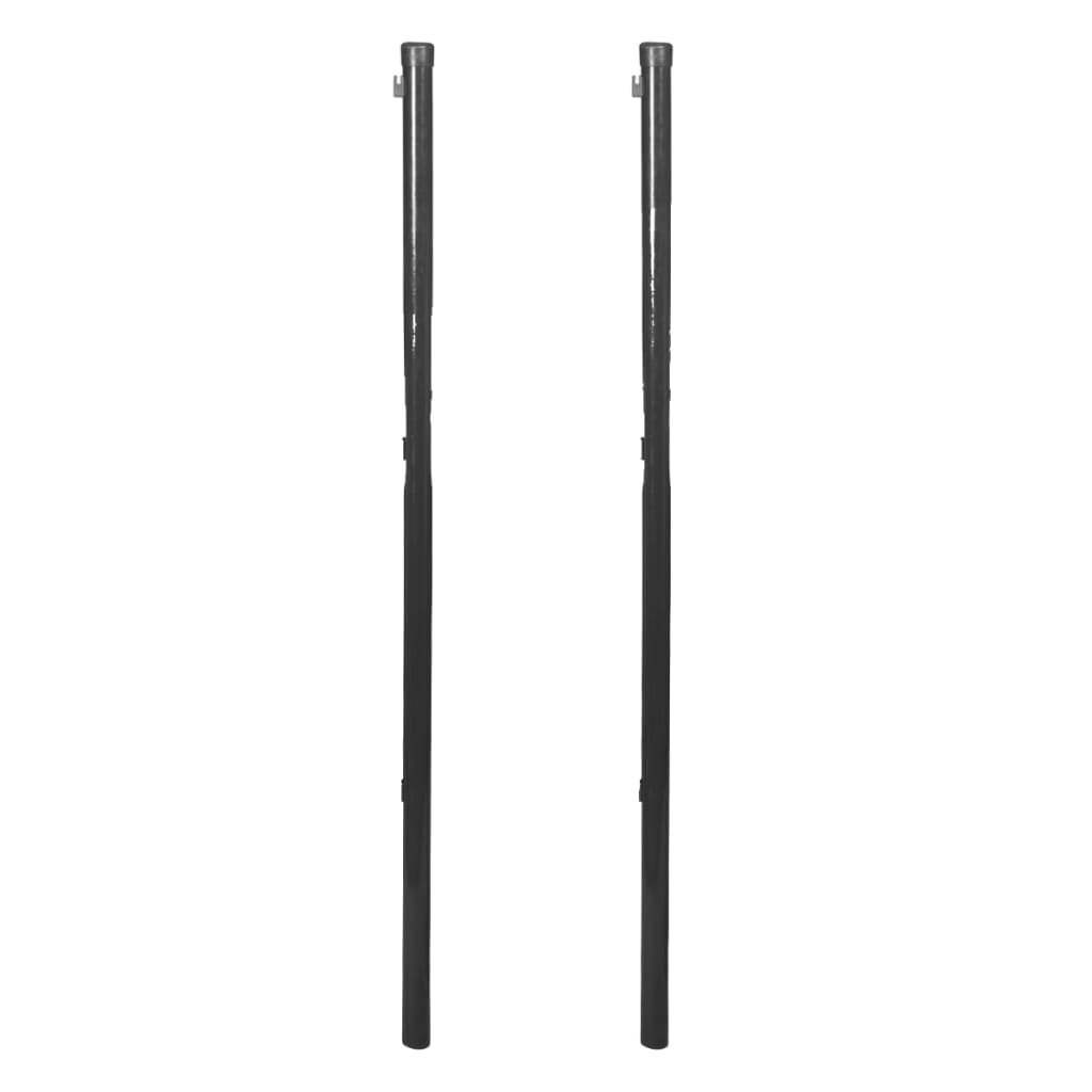 vidaXL Fence Posts for Chain-Link Fence 2 pcs 115 cm